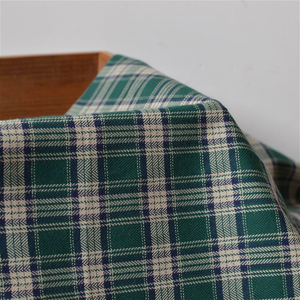 Len cảm giác cảm ứng kiểm tra kẻ sọc mô hình sợi nhuộm cotton twill chải vải stocklot - Product Image 6