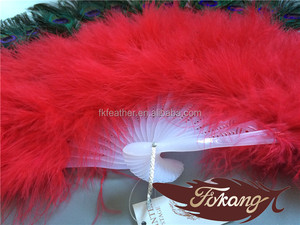 Abanico de plumas de Pavo Pluma Del Marabú Y Dos Lados Abanico de Plumas Para <span class=keywords><strong>El</strong></span> Partido Danza de los Abanicos - Product Image 6