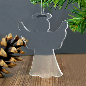 Ángel colgante de acrílico transparente, plexiglás adorno del árbol de navidad, <span class=keywords><strong>don</strong></span> ángel lucita - Product Image 1