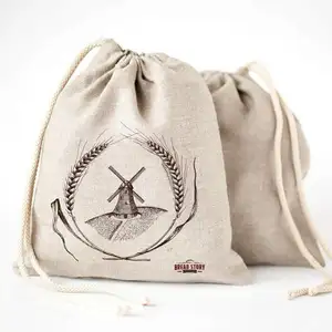 Reusable Drawstring Bags for Homemade Bread Bakery and Baguette