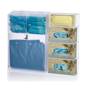 Acrilico Lab Guanto Capelli Net Organizer All <span class=keywords><strong>In</strong></span> One Acrilico Guanti Maschere Caps Dispenser - Product Image 1