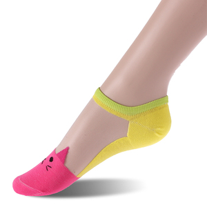 Chaussettes acier inoxydable pour femmes, chaussettes coupe basse avec dentelle, cristal Transparent, meilleure vente - Product Image 4