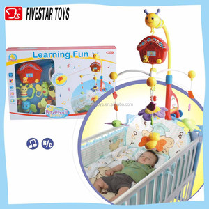 Fivestar pas cher RC Lit Bébé Mobile Lit Cloche Titulaire Support Bras avec <span class=keywords><strong>Son</strong></span> et Lumière Boîte à Musique et Mignon Jouets - Product Image 1