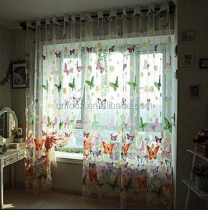 Farfalla Stampata Finestra Tende di Tulle/Finestra del Portello di Schermo/<span class=keywords><strong>tenda</strong></span> e la finestra dello schermo - Product Image 5