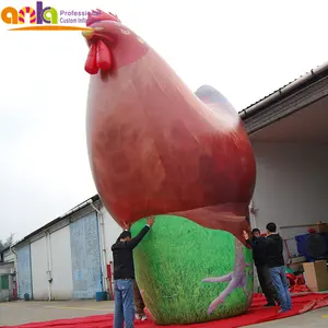 High品質巨大なインフレータブル動物モデル/屋外インフレータブル鶏の装飾