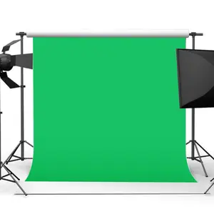 免费送货10x 10ft/300x 300cm彩色绿色布料屏幕背景照片绿色屏幕平纹细布摄影工作室背景