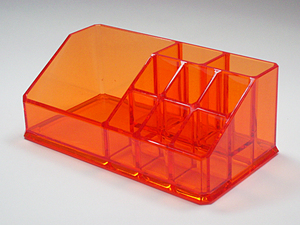 Estuche de almacenamiento de lápiz labial acrílico con forma de corazón azul claro - Product Image 4