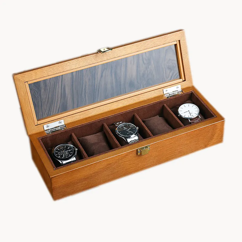인기 제품 나무 시계 상자 시계 디스플레이 저장 상자