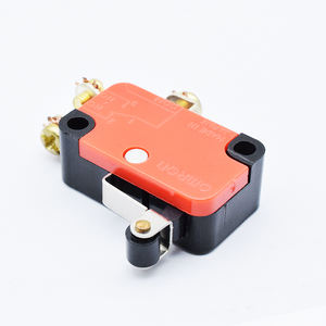 마이크로 스위치 프리포트 일 미국 15A 250V 감지 스위치 V-15-1B5 빨간색 본체 검은색 손잡이 - Product Image 3