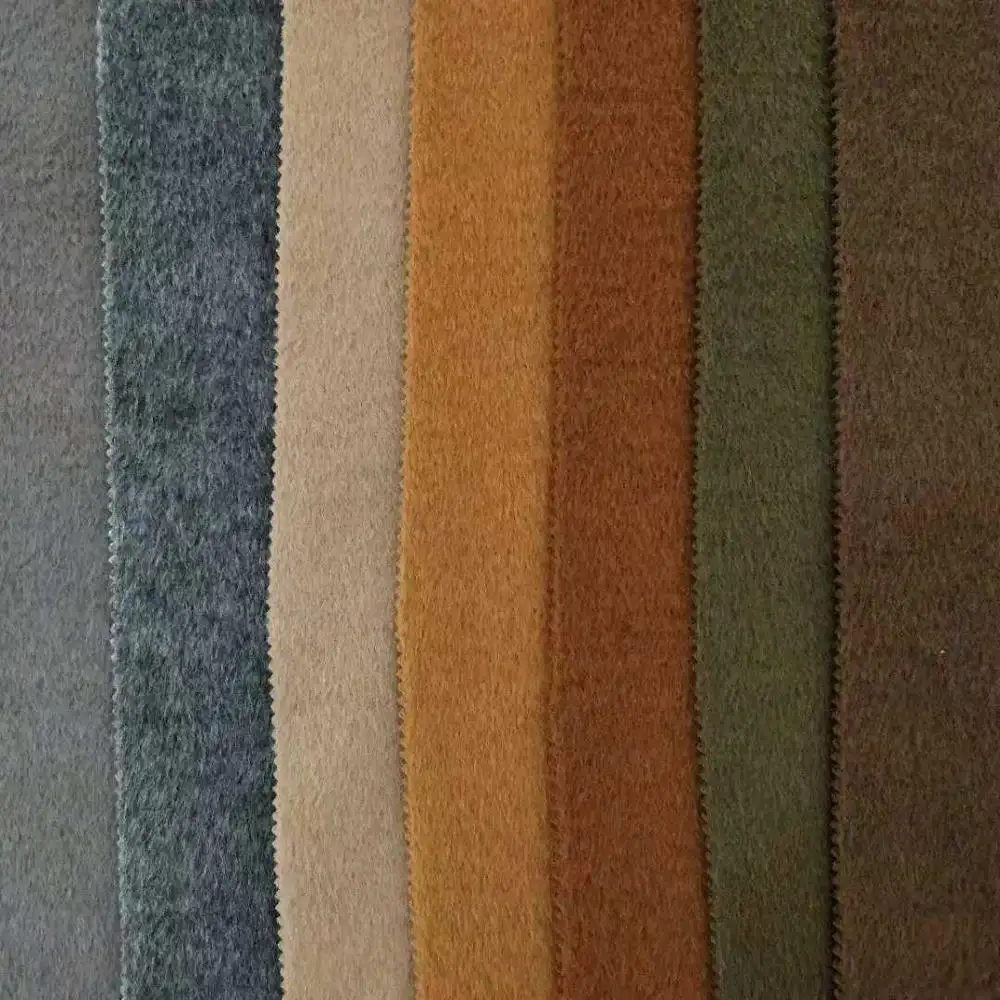 Fabricante nueva moda gruesa colorida alta calidad traje de invierno abrigo pantalones lana poliéster tejido de punto mezclado