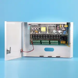 Fuente de alimentación conmutada para videovigilancia, fuente de alimentación de 12V, 10A, 18 canales, Balun Plus