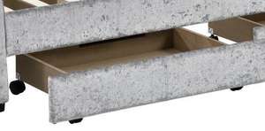 4 Drawers Leather <strong>Sleigh</strong> Storage <strong>Bed</strong> - Product Image 5