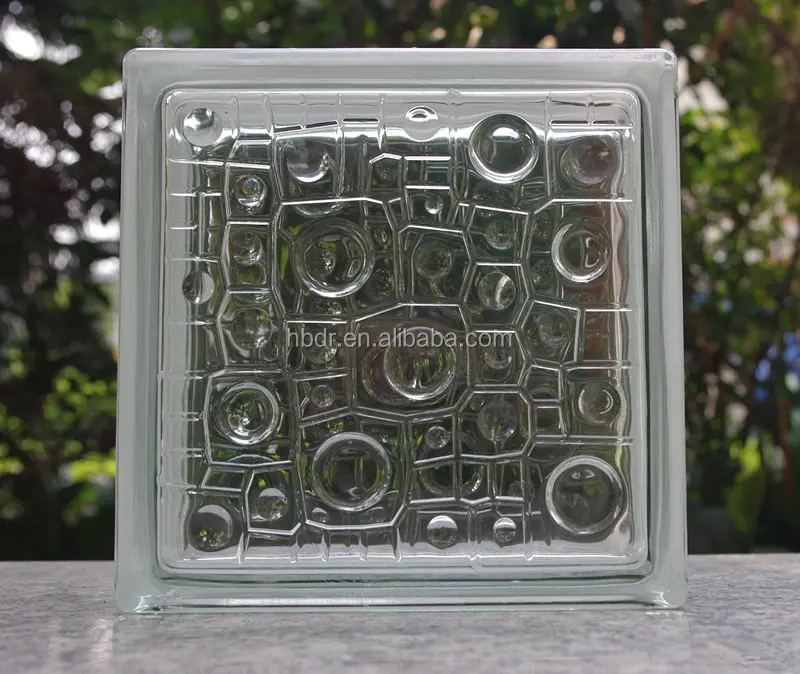 Hollow Craft Bubble Glass Brick Factory Manufacturer Foam Acrylic Colored Glass Blocks wholesale price