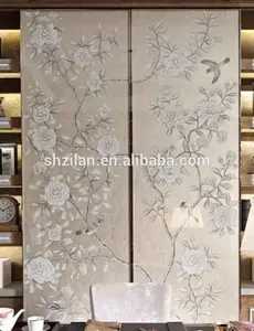 Chinoiserie Wallpaper Hand-painted Flowers Birds Decoration Mural Wallpaper