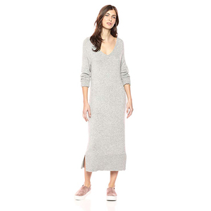 Donne Su Misura Cashmere Maglia di <span class=keywords><strong>Lana</strong></span> Maglione Lungo del Vestito - Product Image 1