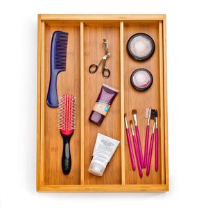 Clásicos de bambú ampliable que cajón organizador con divisor ajustable herramienta de cocina organizador de cajones de Bambú - Product Image 2