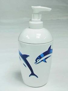 Accessoires de salle de bain, 20 pièces, acrylique bleu, dauphin - Product Image 2