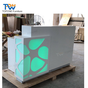 Mostrador de Recepción <span class=keywords><strong>para</strong></span> <span class=keywords><strong>SPA</strong></span>, Mostrador de Recepción Comercial Moderno <span class=keywords><strong>para</strong></span> Oficina con Iluminación LED - Product Image 4