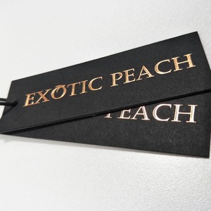 Giấy Bìa Cứng Sang Trọng In Thẻ, Nhãn Hiệu Quần Áo Hangtags Với Rose Gold Foil - Product Image 4