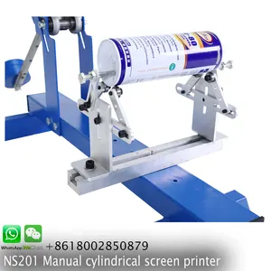 NS201 cilíndrica Manual rodada máquina impressora da tela de seda