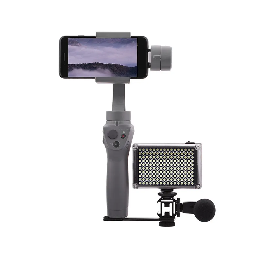 VGEET hot shoe mount adapter microphone extension bar for flash LED light