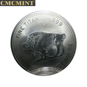 Produttore di titanio 25 once Troy solido di bufalo di titanio rotondo A178 In dio ci fidiamo - Product Image 3