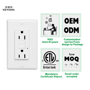 Keygma เต้ารับไฟฟ้าบนผนังในครัว Gema 5-15R 110V <span class=keywords><strong>15A</strong></span> GFCI เต้ารับไฟฟ้ากระแสสลับที่ได้คะแนน<span class=keywords><strong>15A</strong></span> กระแสไฟฟ้า125V ปลั๊กมาตรฐาน CN - Product Image 1