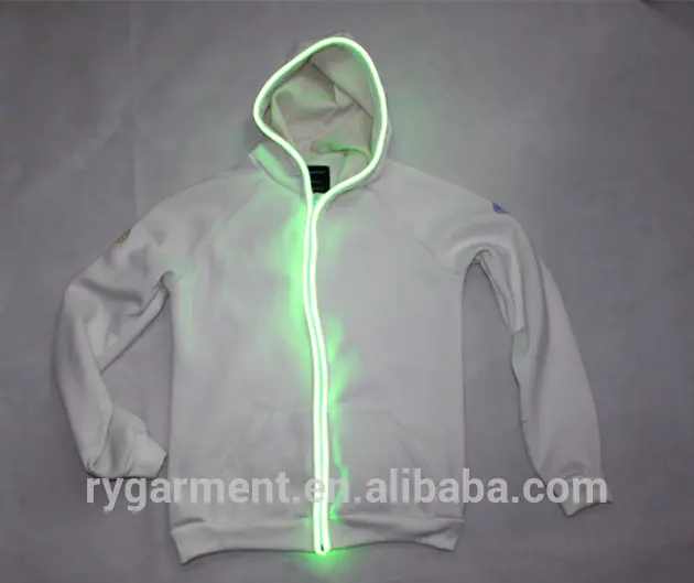 2015 caliente venta del light up con capucha, ropa ligera, sudaderas led