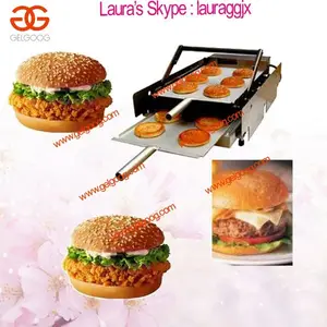 hamburger bun toaster/hamburger toasting machine/bread toaster machine