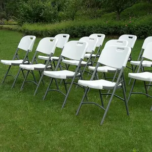 Chaises pliantes en plastique, livraison gratuite, fauteuil de mariage, en vrac, robuste, de qualité supérieure pour l'extérieur