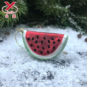 Soplado de vidrio adornos frutas figuras de cristal al por mayor