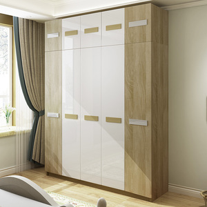 Armoire de chambre à coucher en MDF haute brillance, armoire de chambre à coucher à 6 portes - Product Image 2
