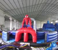 Ville d'amusement gonflable Spiderman, aire de jeux gonflable intérieure, ville d'amusement gonflable pour enfants pour parc d'attractions