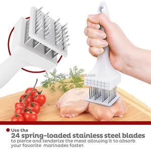 Outils de cuisson 3 Face Carré Steak attendrisseur avec aiguille en acier Inoxydable 2 en 1 De Viande et De Volaille Attendrisseur - Product Image 4