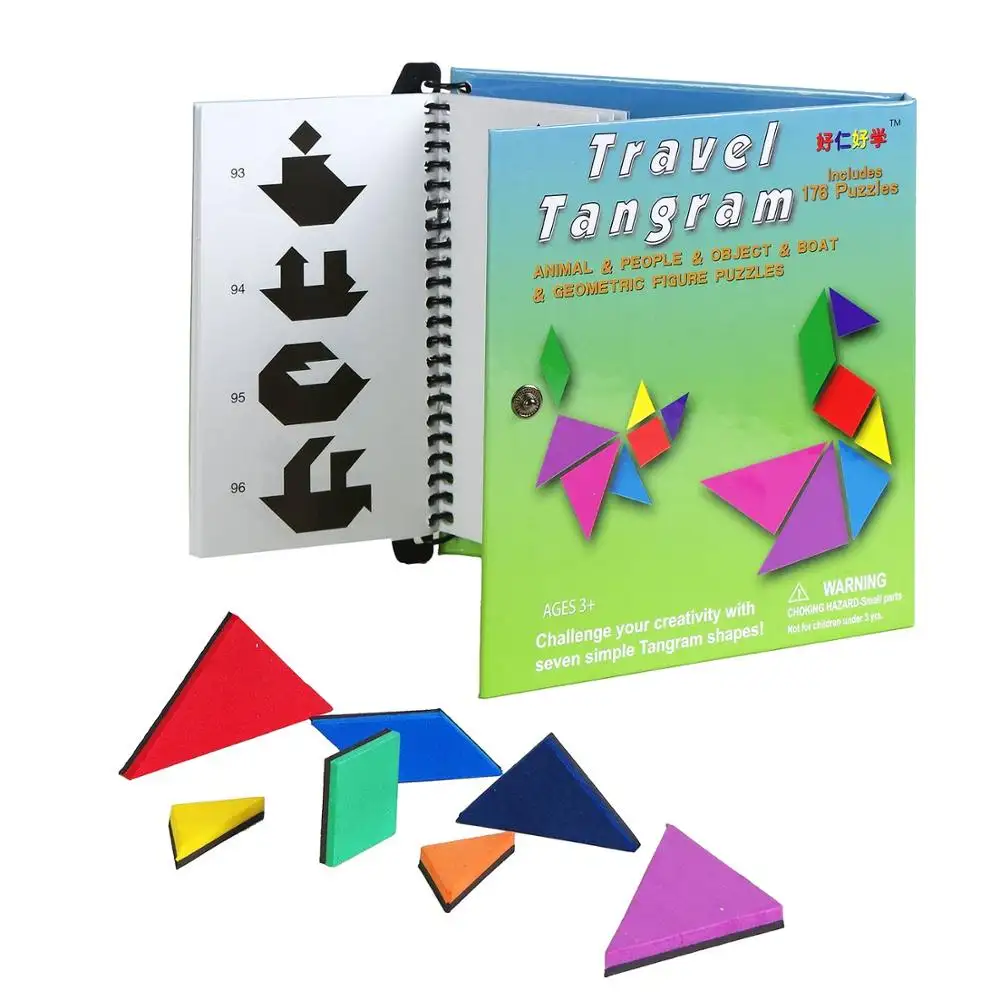 Nach bunte eva schaum magnetische tangram puzzle pädagogisches spielzeug