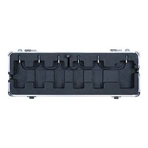 Flight case de rangement en aluminium personnalisable pour 6 pédaliers avec support OEM - Product Image 2