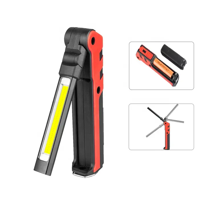 Mini USB Rechargeable Work Light Portable Flashlight Magnetic Base COB LED Torch For Car And Truck Repair