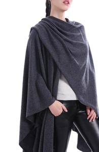 Top version de luxe italienne <span class=keywords><strong>poncho</strong></span> asymétrique jeté en <span class=keywords><strong>cachemire</strong></span> mongol - Product Image 2