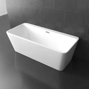 FABIAO — baignoire d'angle autoportante simple, petite taille carrée, surface unie