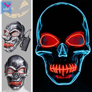 <span class=keywords><strong>Maschera</strong></span> LED T-Worthy per Halloween <span class=keywords><strong>con</strong></span> Filo EL Luminoso Multicolore, <span class=keywords><strong>Maschera</strong></span> Neon <span class=keywords><strong>Horror</strong></span> per Feste e Festival, Unisex per Adulti - Product Image 3