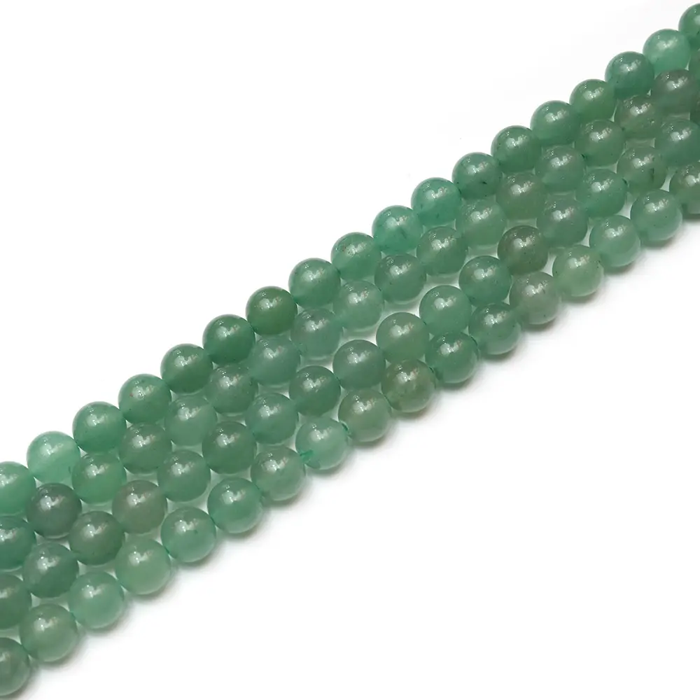 Jewelry Fine China Natural Stone Semi Precious Stone 4ミリメートル6ミリメートル8 Mm 10 Mm 12 Mm Facet Green Aventurine Loose Beads