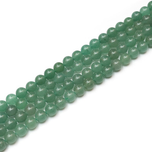 Jewelry Fine China Natural Stone Semi Precious Stone 4ミリメートル6ミリメートル8 Mm 10 Mm 12 Mm Facet Green Aventurine Loose Beads