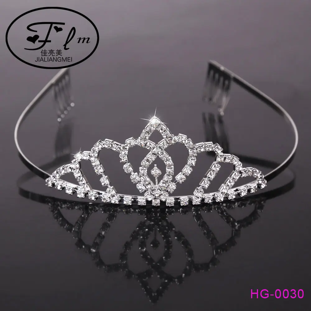 Elegante cristallo scintillante corona di nozze sposa decorativo diademi con il pettine dei capelli