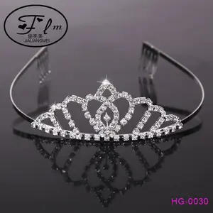 Elegant sparkling crystal bridal wedding crown decorative tiaras with hair comb