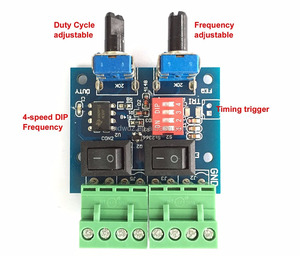 DC 5V-12V NE555 Puls Generator Rechteckigen Welle/Platz welle Frequenz/Duty Zyklus Einstellbar Stepper motor Fahrer tester - Product Image 1