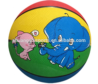 Mini ballon de basket en caoutchouc imprimé sur mesure avec certification EN71, chambre à air en caoutchouc naturel, disponible en tailles 1 à 7