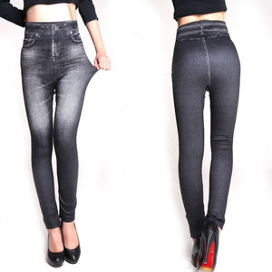 Bon marché, vente en gros, leggings sexy en jean pour dames - Product Image 3