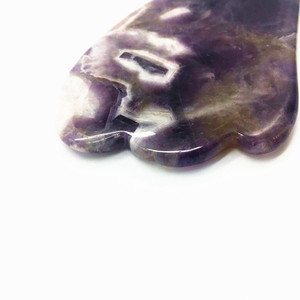 Natürliches Amethyst <span class=keywords><strong>Gua</strong></span> <span class=keywords><strong>Sha</strong></span> Brett für Gesicht, Hals und Rücken Lila Stein Massage-Werkzeug zur Schmerzlinderung und Entgiftung Bestseller - Product Image 5