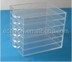 5 cassetti plexiglass cosmetico organizzatore cassetto acrilico dell'organizzatore di immagazzinaggio per il trucco
