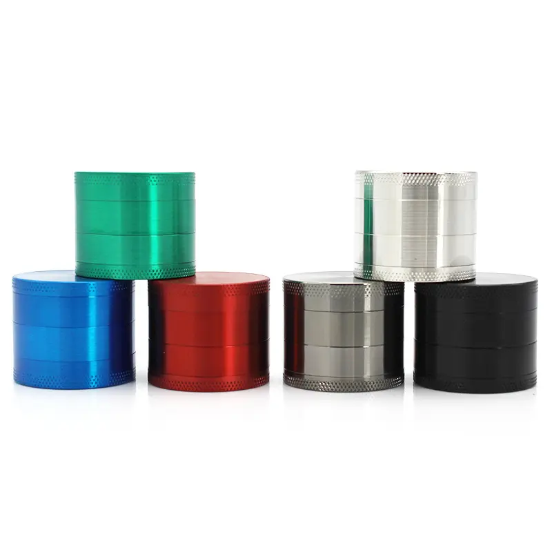 Kustom Dicetak Logo Manual Tangan 4 Pieces 40 50 63Mm Zinc Alloy Spice Tobacco Herb Grinder